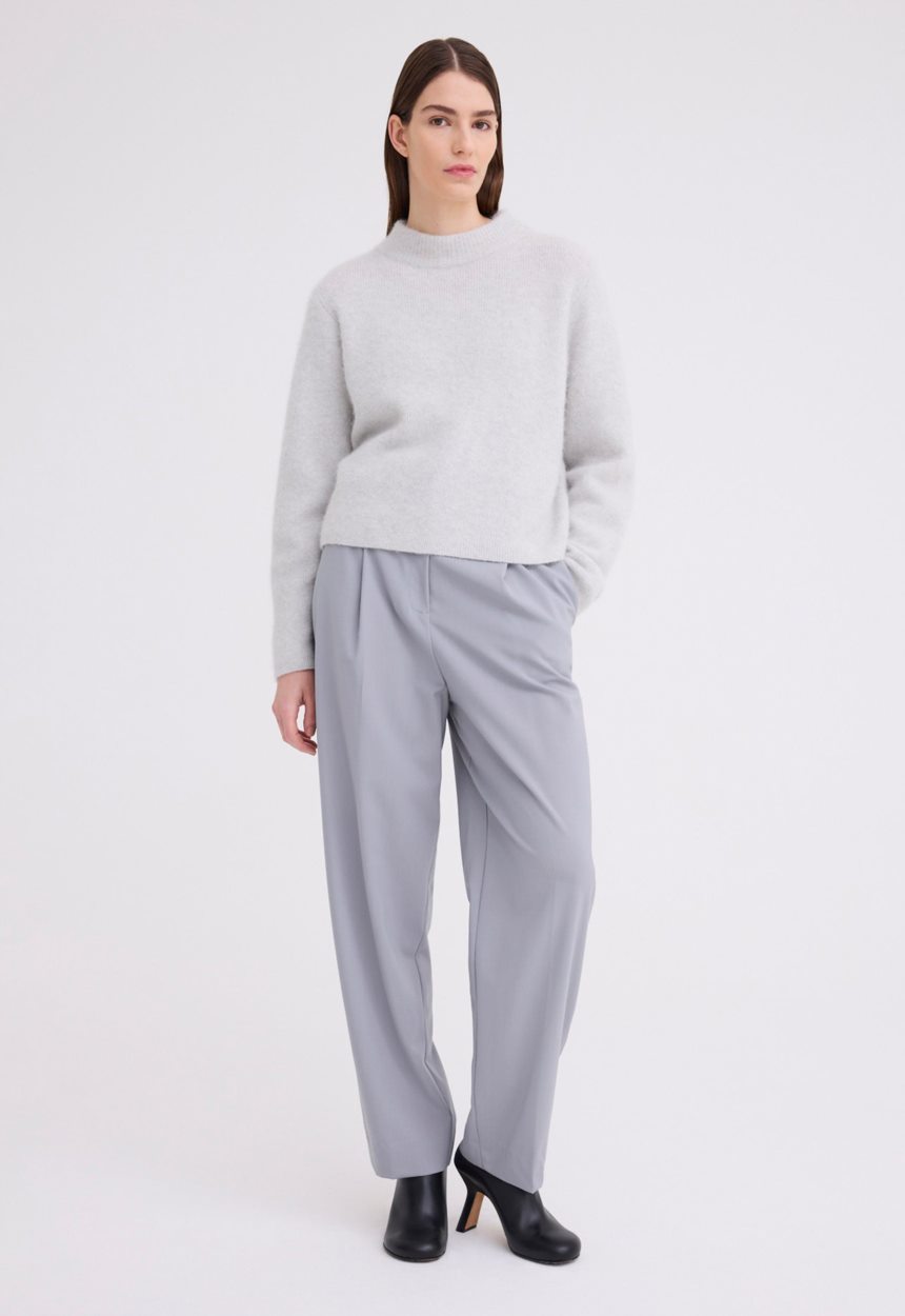 Jac + Jack Micah Pleated Wool Pant - Oxide Grey